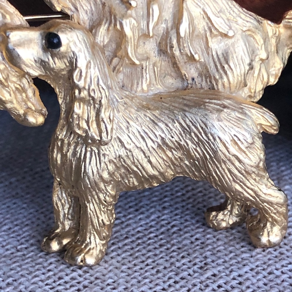 Vintage Dog/Cat Goldtone Brooch - Picture 5 of 10